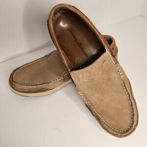 Size 11 - Tommy Bahama Brown Leather Loafer Deck Boat Shoes Men’s